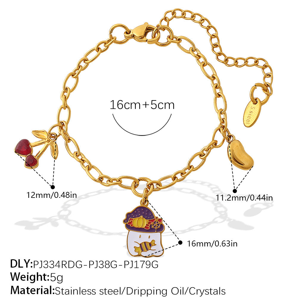 Halloween Ghost Chain Stainless Steel Bracelet