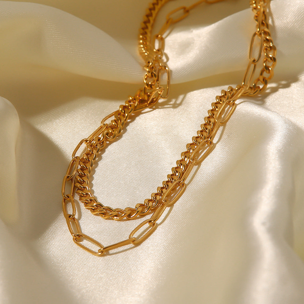 Vintage Simple Double Layers Necklace