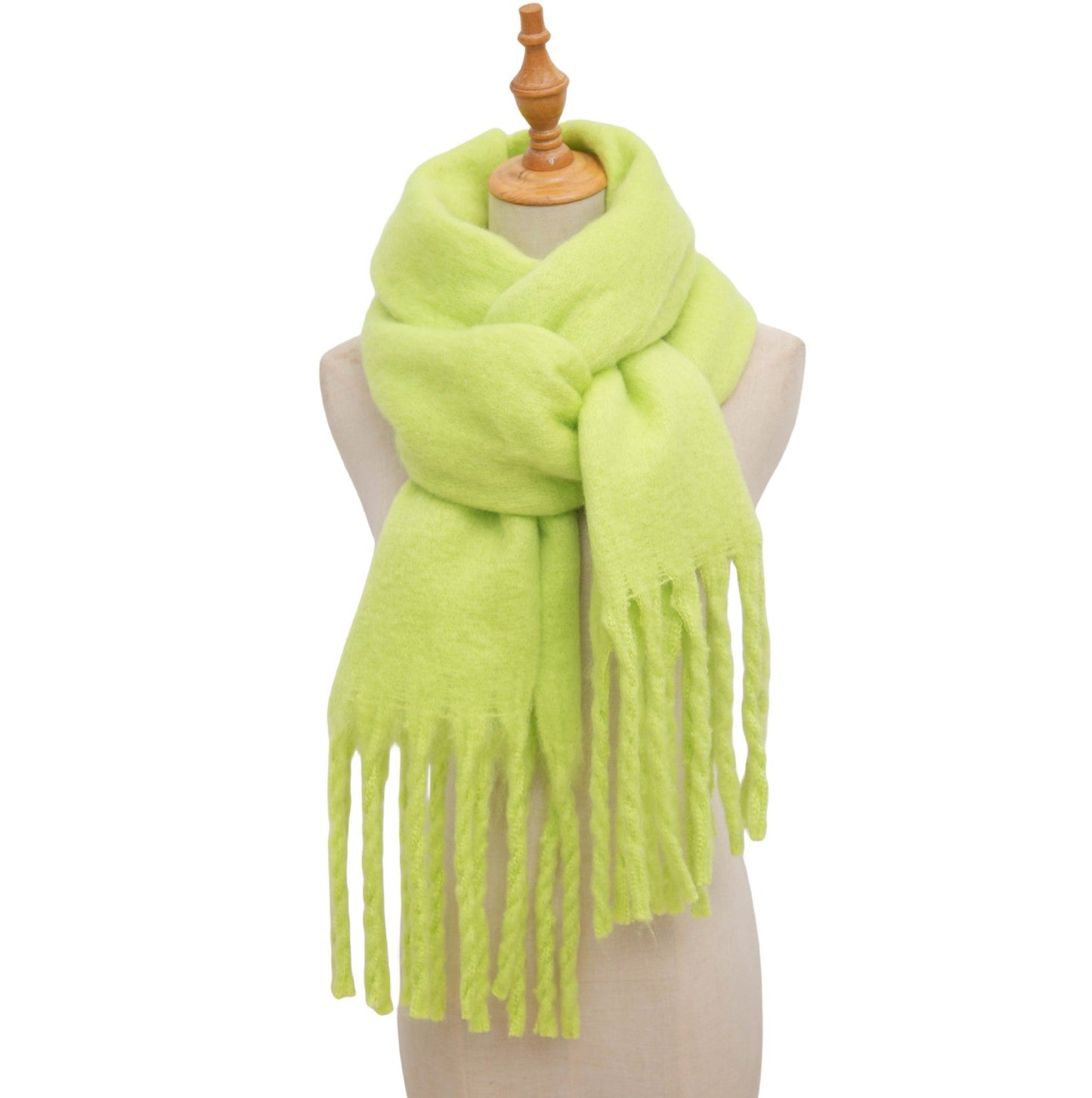 Solid Color Simple Tassel Scarves
