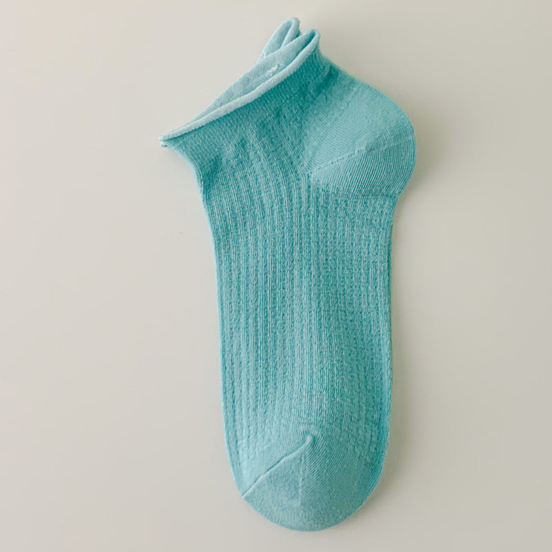 Simple Solid Color Low Ankle Socks