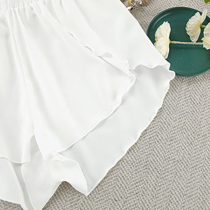 3PCS Solid Color Split Homwear Sets