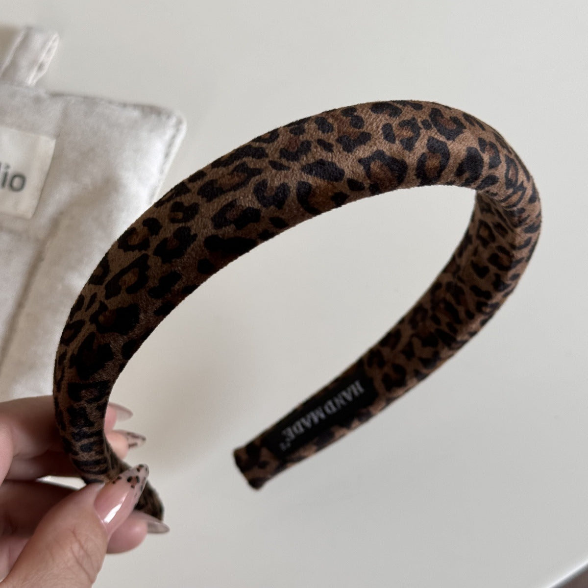 Oversized Double-Layer Leopard Print Hair Tie