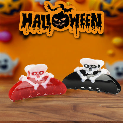 Halloween Skeleton Skull Acetate Hair Claw