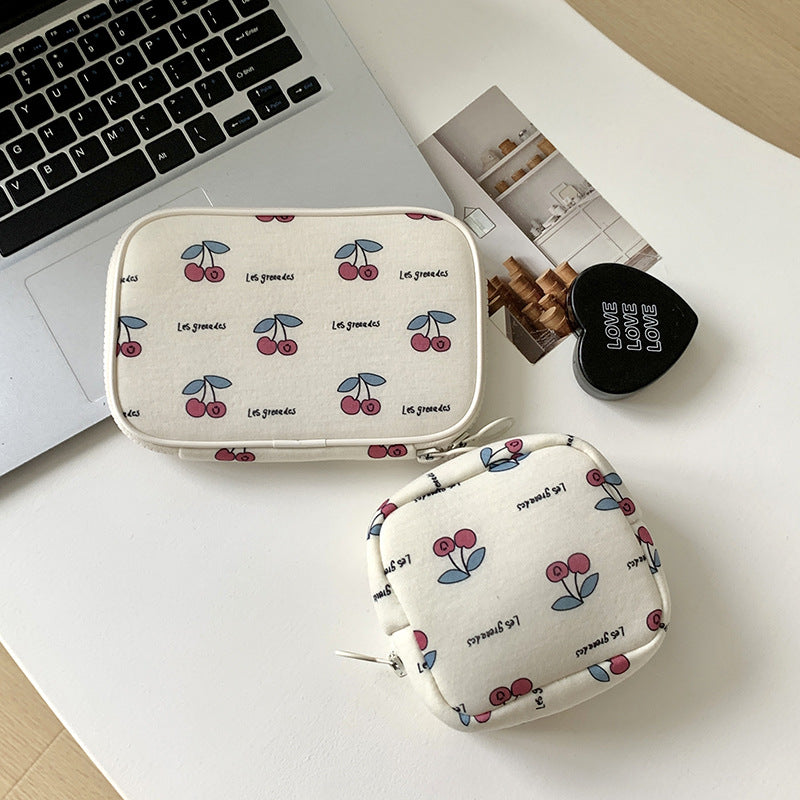 Cute Large Capacity Cherry Makeup Bag