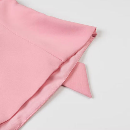 Trendy Solid Color Bowkont Back Sleeveless Top