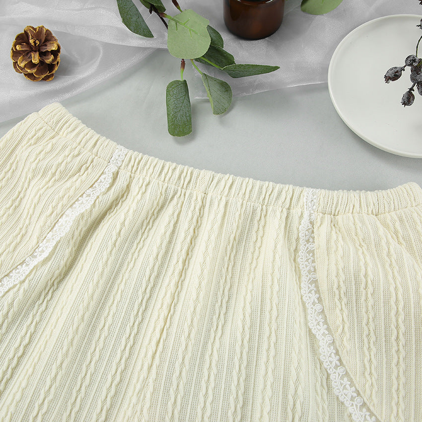 Hellow Lace Flounce Sleepwear Sets