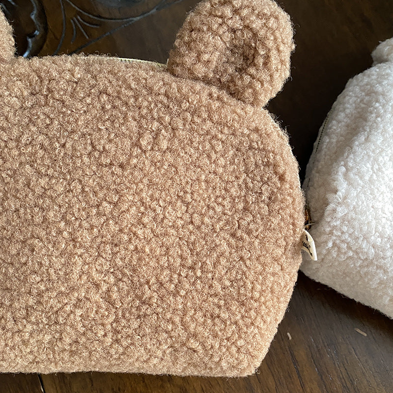 Portable Cute Plush Cosmetic Bag
