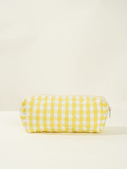 Colorful Plaid Large Capacity Make Up Bag