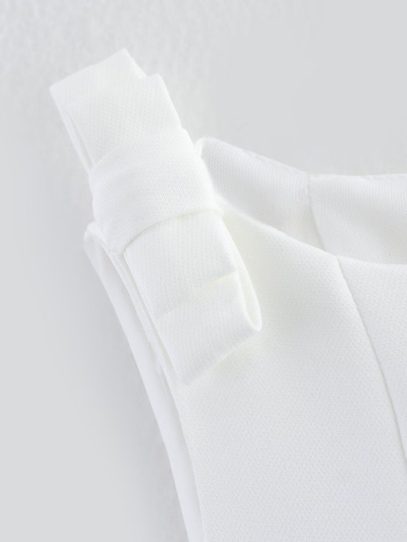 Elegant Peplum Bow Strap Tank Top