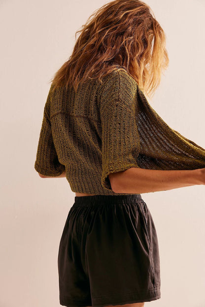 Solid Color Loose Pockets Shorts