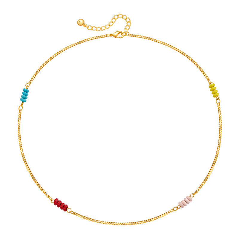 Simple Beaded Chain Necklace