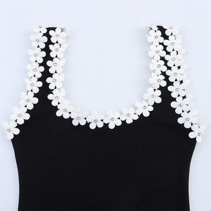 Trendy Sexy Floral Straps Mini Dress