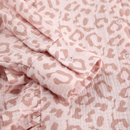 Leopard Print Flounce Homewear Sets