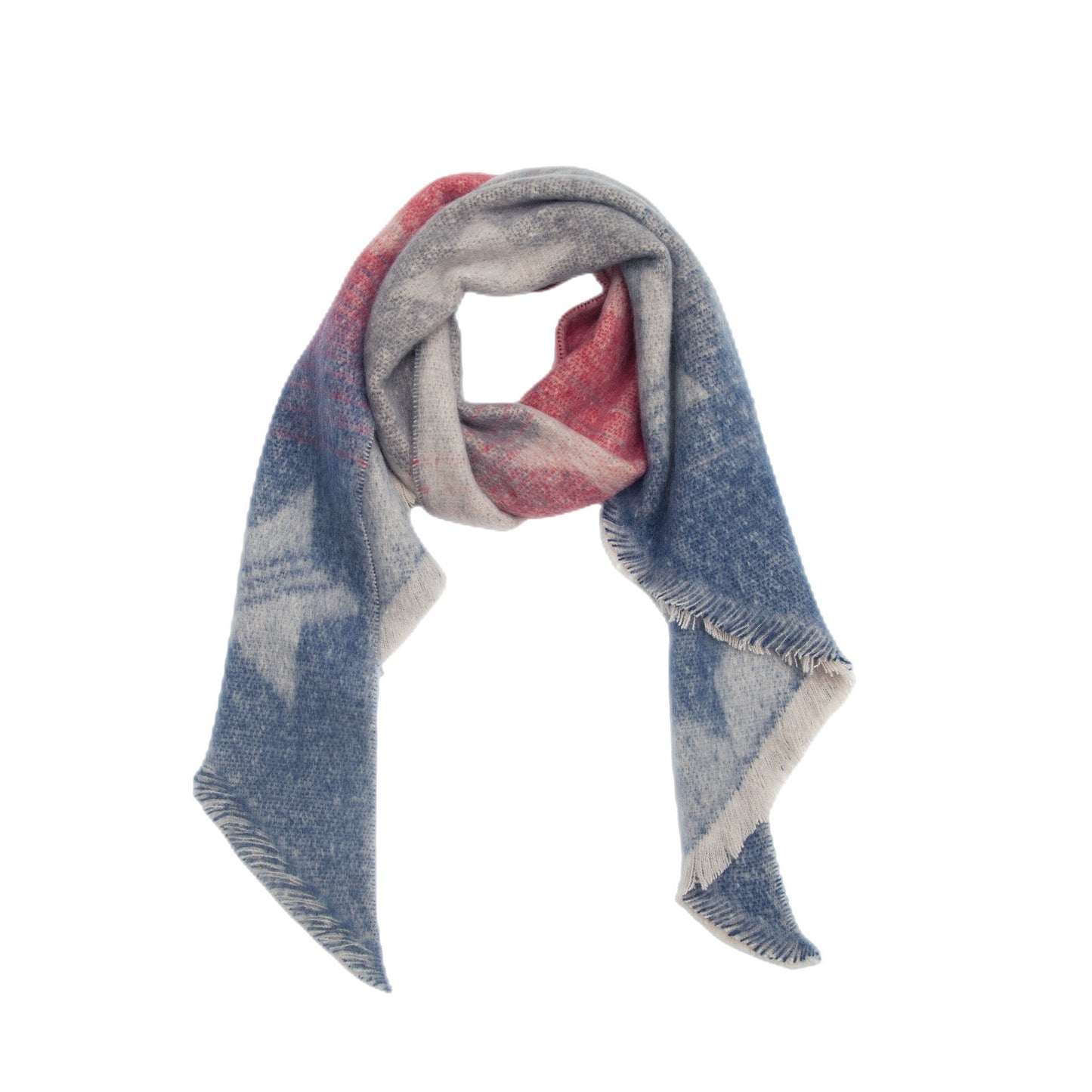 Contrast Color Star Print Scarves
