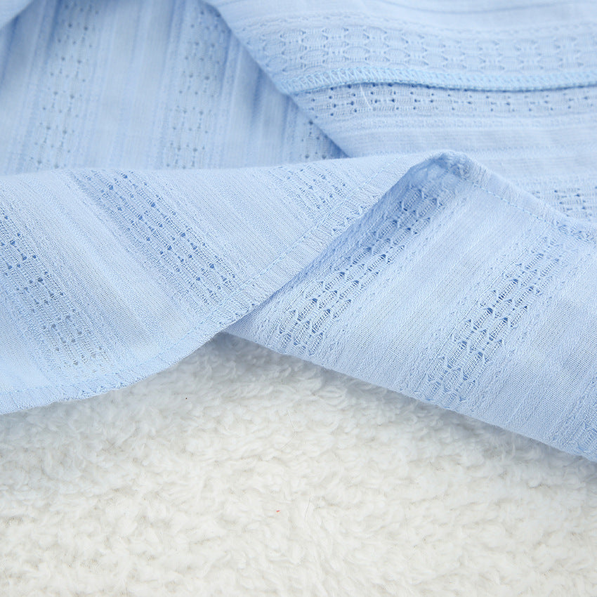 Jacquard Solid Color Soft Sleepwear Sets