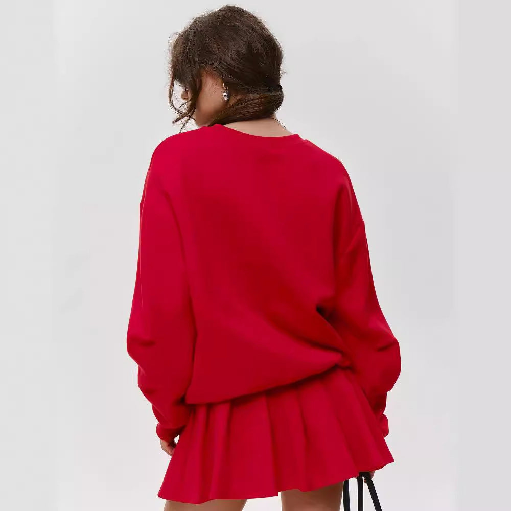 Vintage Loose Casual Print Hoodie