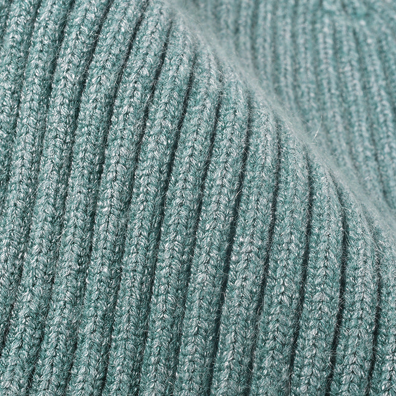 Washed Ribbed Knit Hat Solid Color Beanie