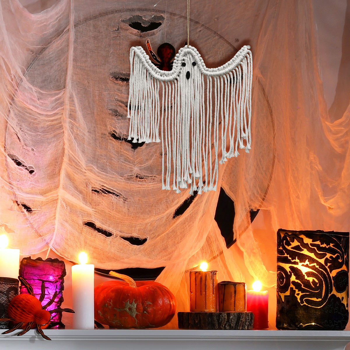 Handmade Rope Ghost Halloween Hanging Decoration