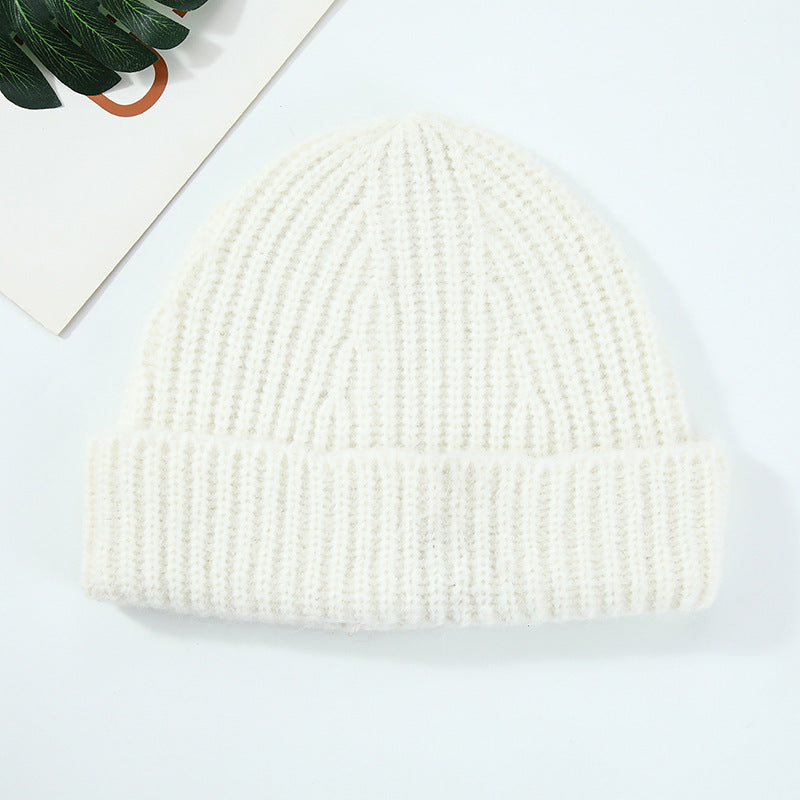 Simple Ribbed Solid Color Cuffed Knit Beanie