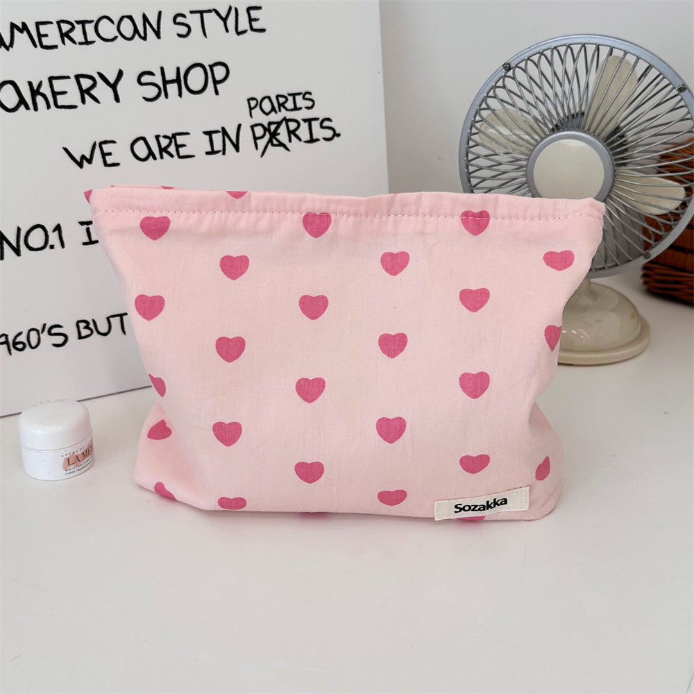 Pink Love Print Color Block Bag
