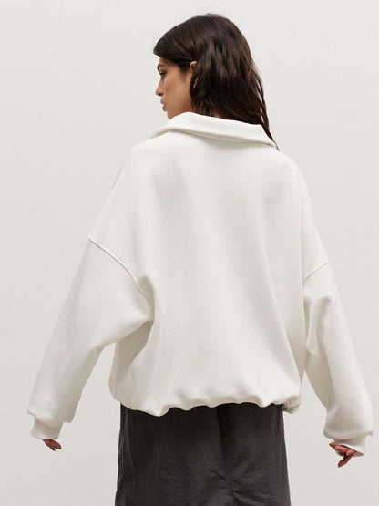 Loose Lapel Zipper Hoodie