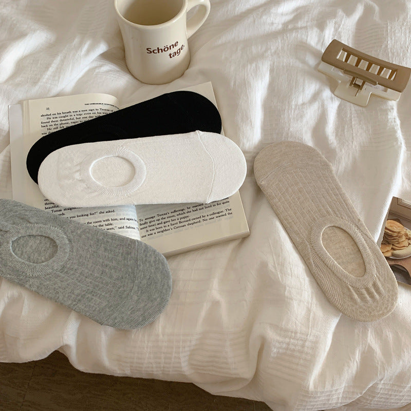 Solid Color Simple Low Ankle Socks