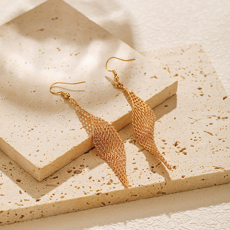 Tassel Hollow Out Long Drop Earrings