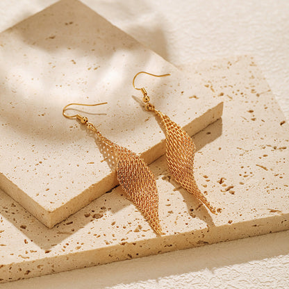 Tassel Hollow Out Long Drop Earrings