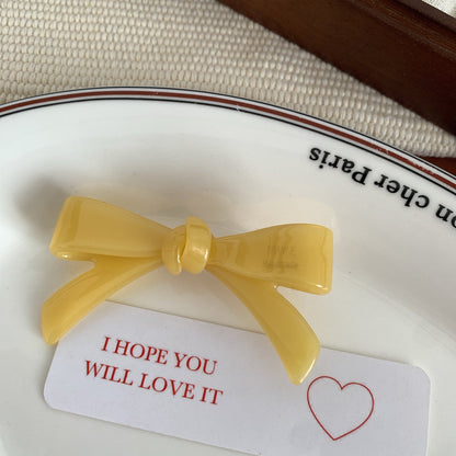 Chic Solid Color Bow Knot Hair Clip