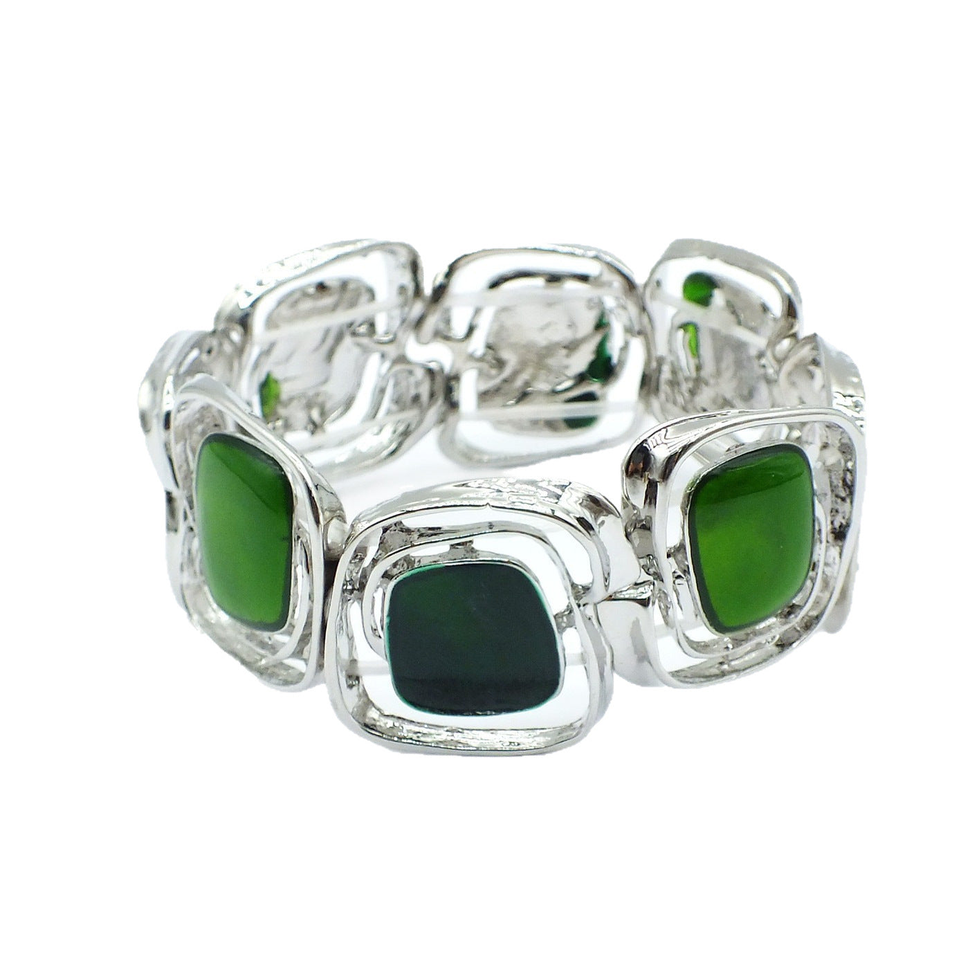 Retro Irregular Shape Enamel Stretch Bracelet