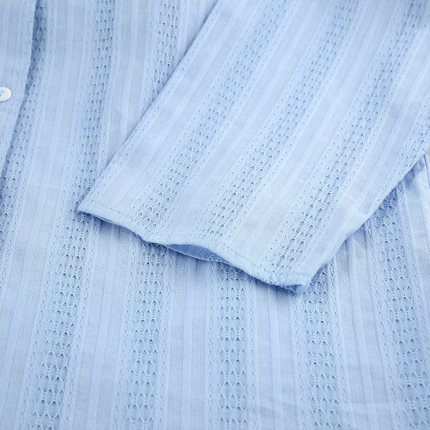 Jacquard Solid Color Soft Sleepwear Sets