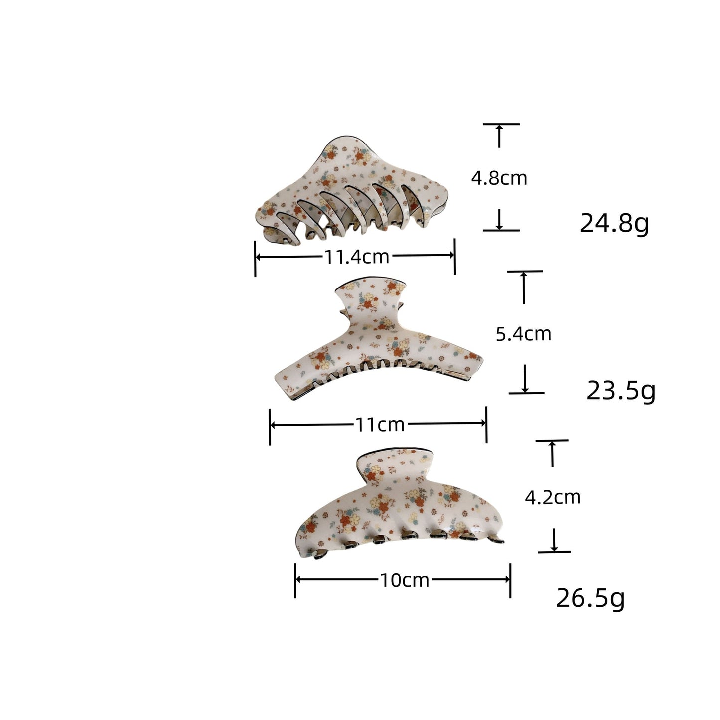 Cute Flower Geometric Acrylic Hair Claw