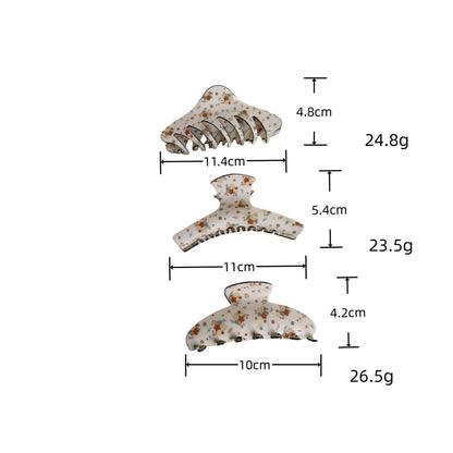 Cute Flower Geometric Acrylic Hair Claw