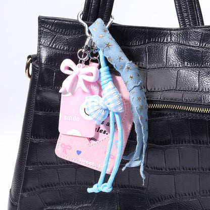 Card Picture Holder Rope Braided Bag Charm