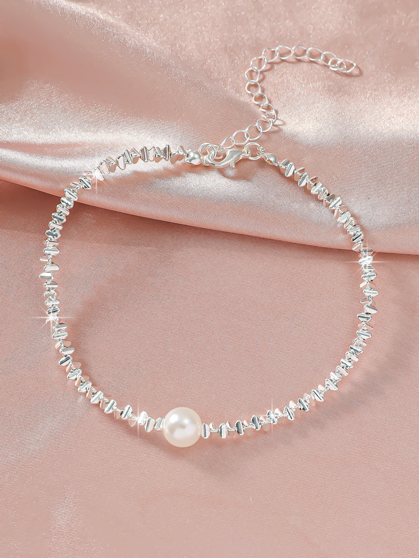 Simple Glitter Double Anklet