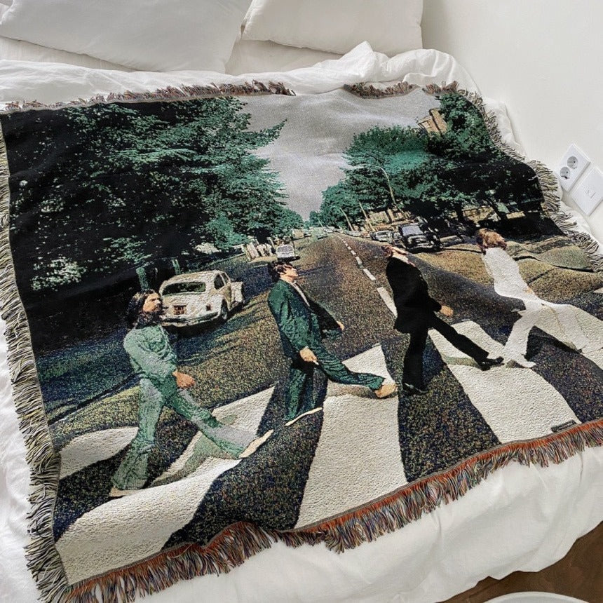 Retro Artistic Beatles Abbey Road Soft Blanket