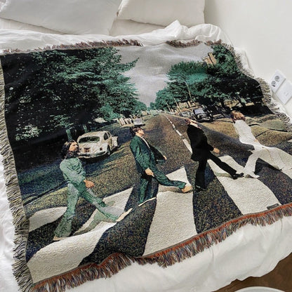 Retro Artistic Beatles Abbey Road Soft Blanket
