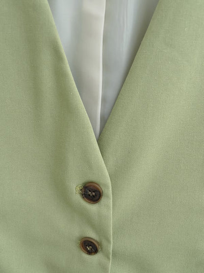 2-Piece Casual Vest Top and Shorts Set