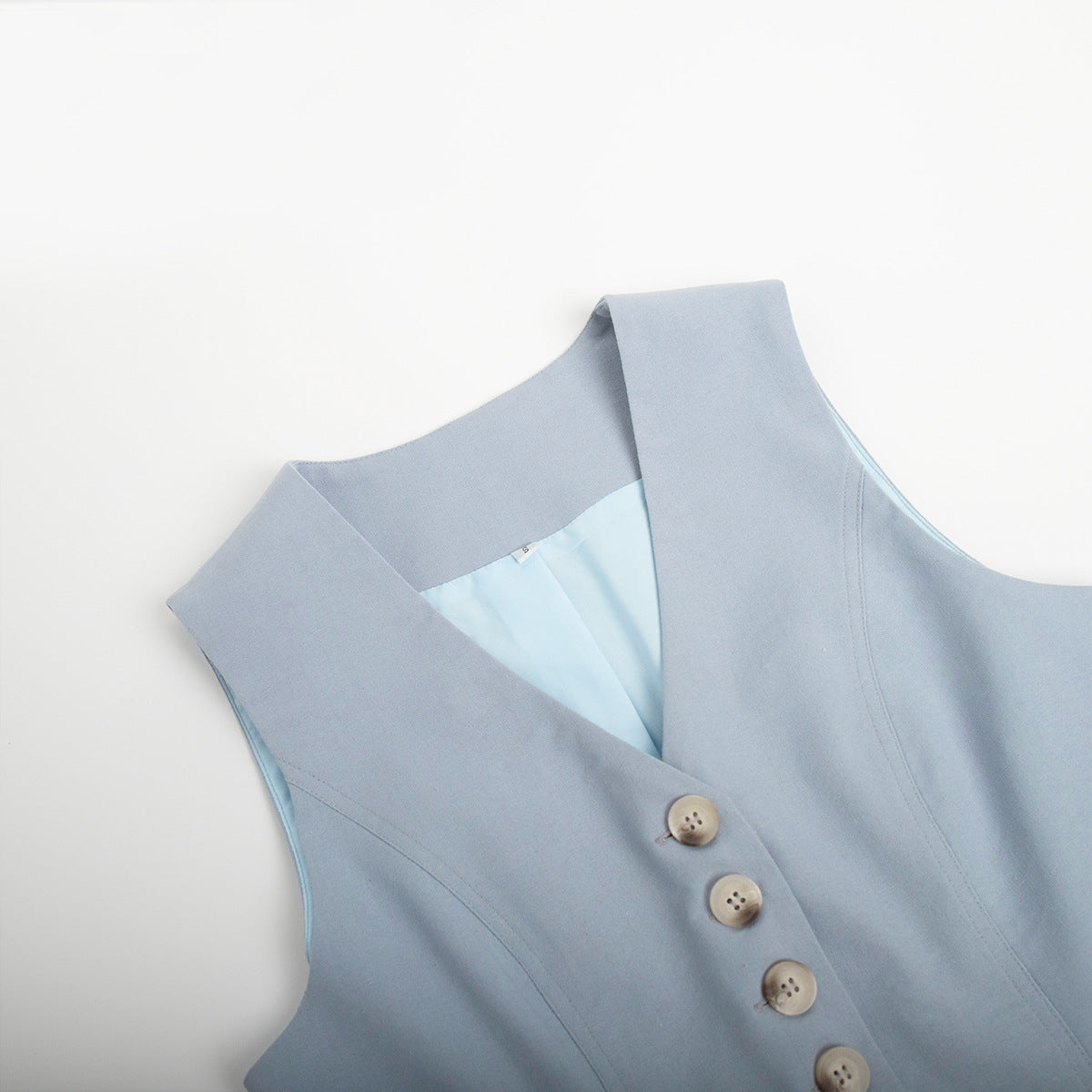 Solid Color Casual Vest and Shorts Sets