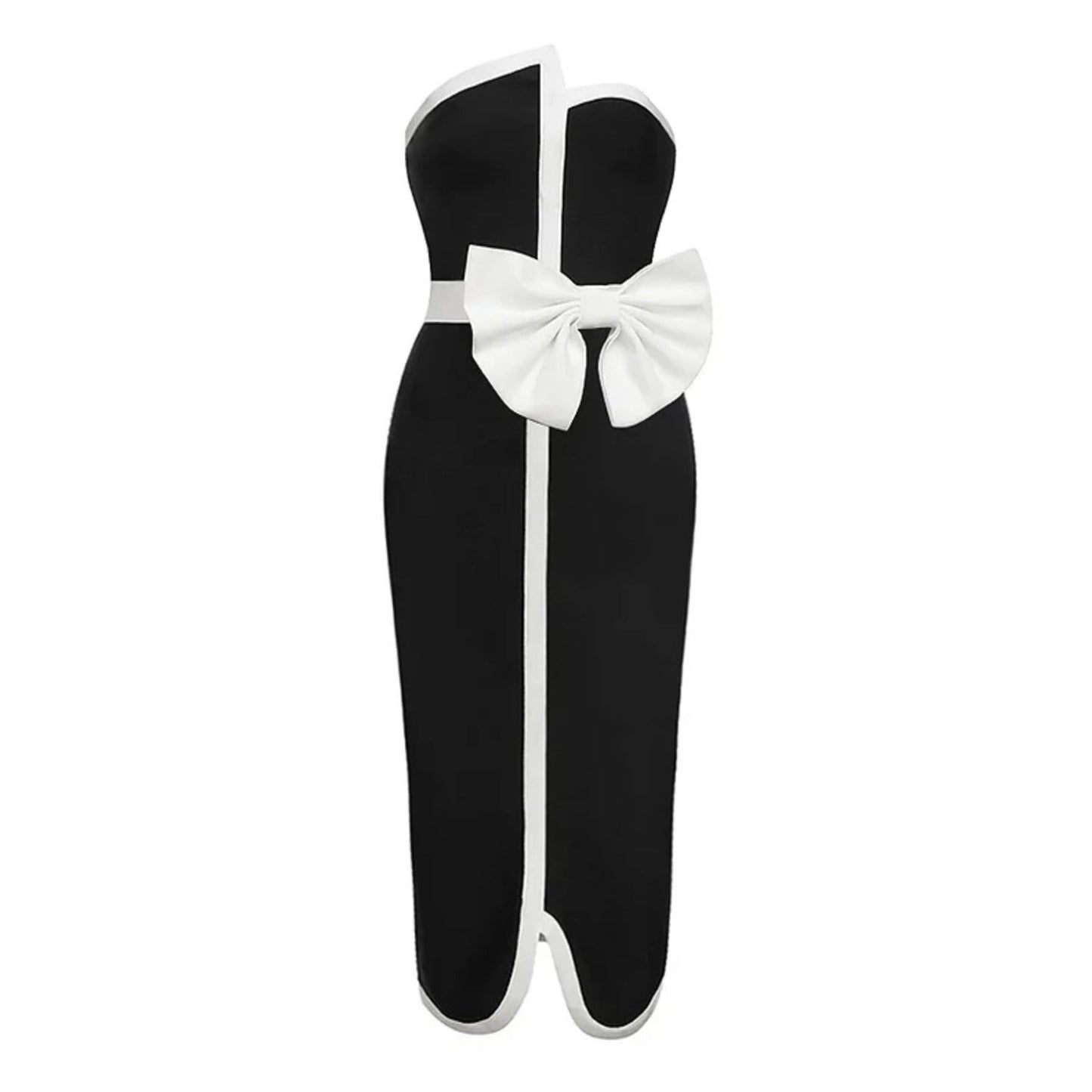 Color Block Bow Swimwear Skirt Cover