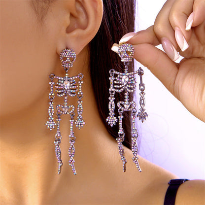 Halloween Shiny Rhinestone Drop Earrings