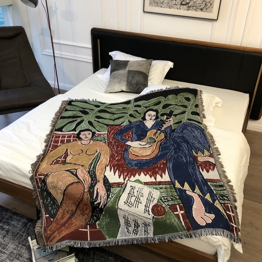 Cozy Artistic Print Tapestry Sofa Throw Blanket