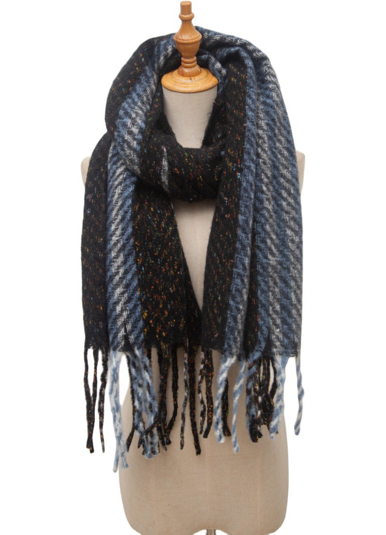 Striped Contrast Color Scarves