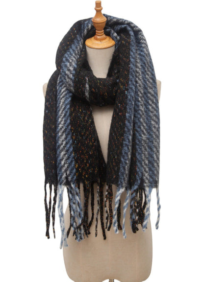 Striped Contrast Color Scarves