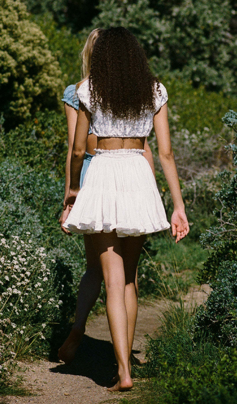 Trendy Pleated High Waisted Drawstring Skirt