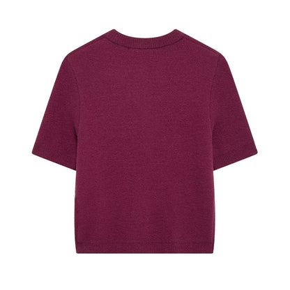 Classic Bow Button Down Knit Cardigan Top