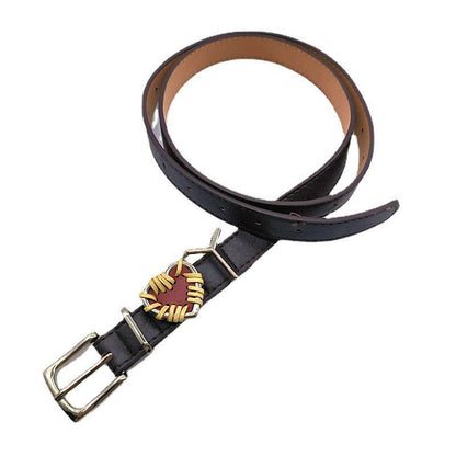 Red Love Distressed Letter Casual Belt