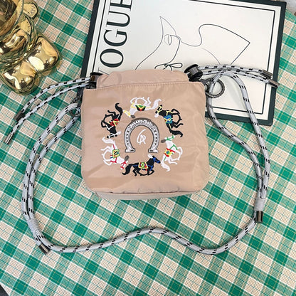 Mini Simple Embroidered Shoulder Bag