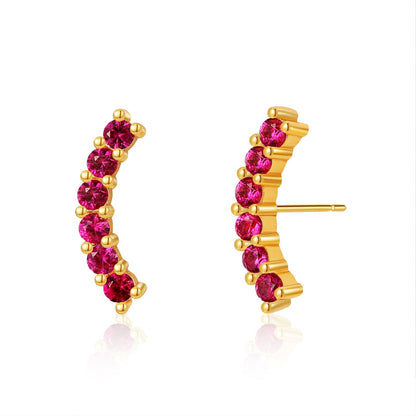 Simple Corlorful Turquoise Stud Earrings