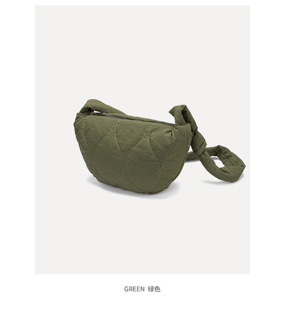 Simple Solod Color Puffer Shoulder Bag
